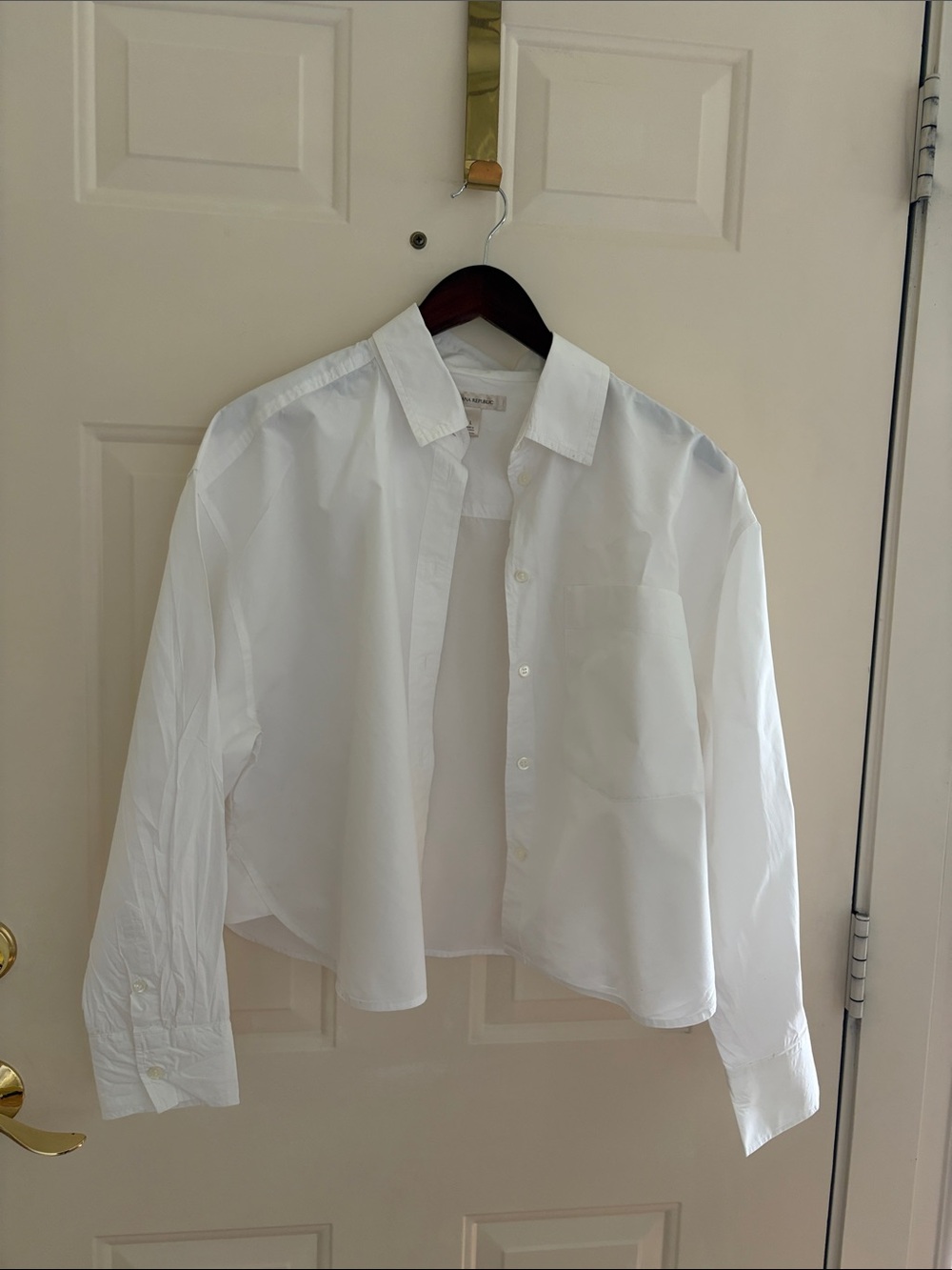 Banana Republic White Men's Button-Down Shirt